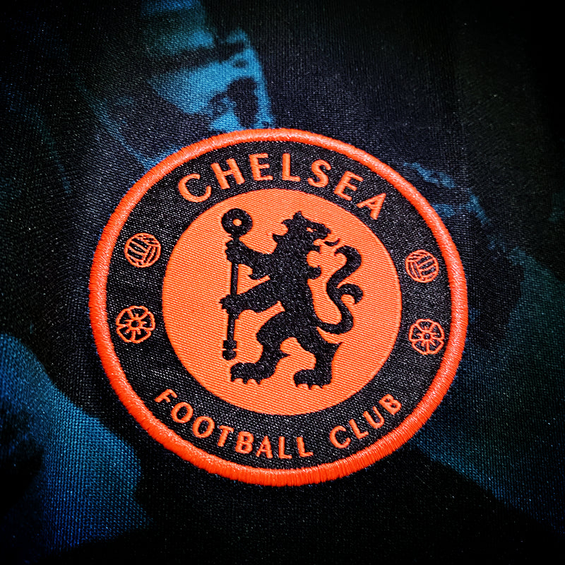 Camisa Chelsea Third 21/22 Torcedor Nike Masculina - Preta e Azul