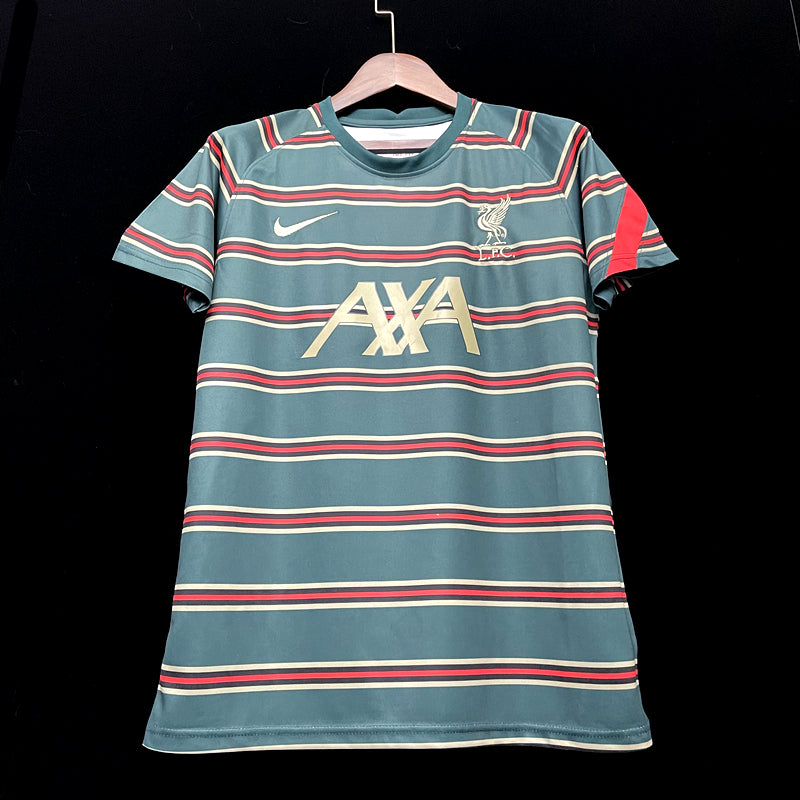 Camisa Liverpool Pré-Jogo 21/22 - Verde