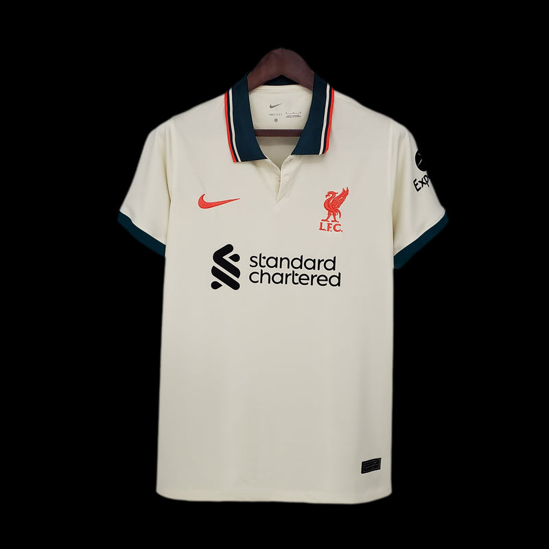 Camisa Liverpool Away 21/22 Torcedor Nike Masculina - Marfim