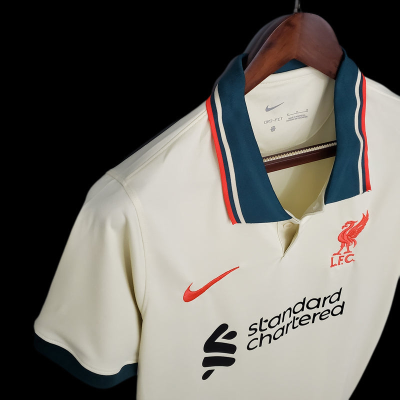 Camisa Liverpool Away 21/22 Torcedor Nike Masculina - Marfim