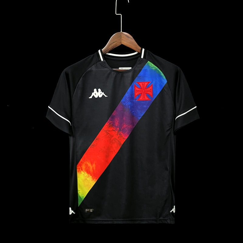 Camisa Vasco da Gama Edição Especial LGBTQIA+ 21/22 Torcedor Kappa Masculina - Preta