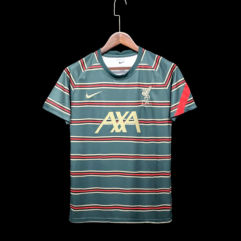 Camisa Liverpool Pré-Jogo 21/22 - Verde