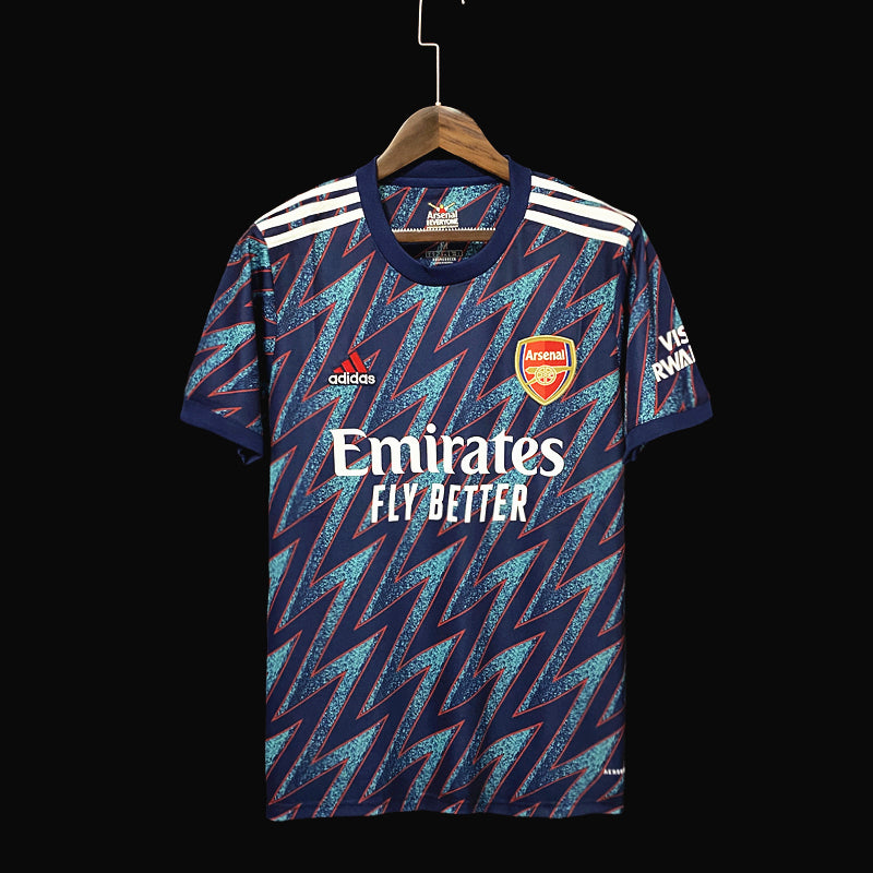 Camisa Arsenal Third 21/22 Torcedor Adidas Masculina - Azul Marinho e Celeste