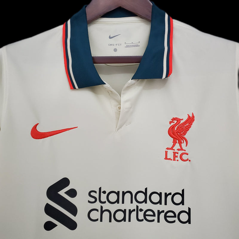 Camisa Liverpool Away 21/22 Torcedor Nike Masculina - Marfim
