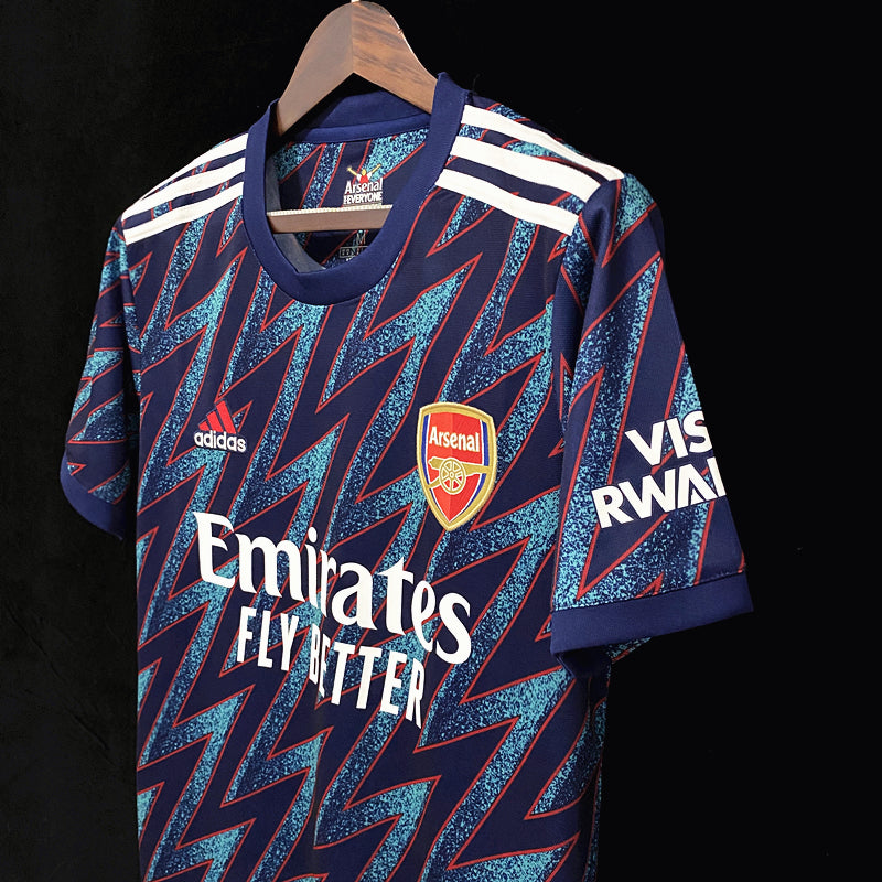 Camisa Arsenal Third 21/22 Torcedor Adidas Masculina - Azul Marinho e Celeste